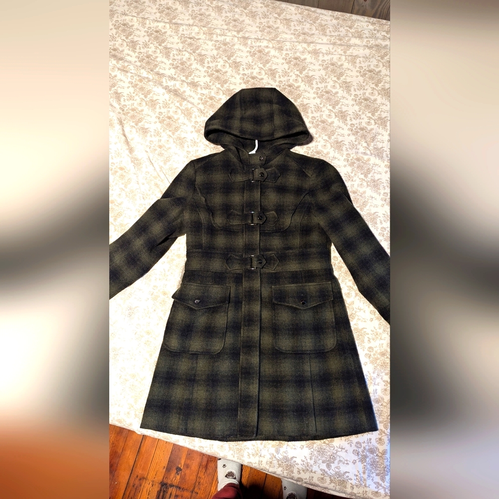 Steve Madden Plaid Wool Coat